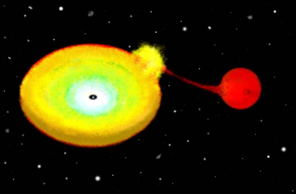 低質量X光雙星之藝術家想像圖